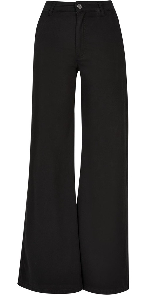 Urban Classics Damen Hose Ladies High Waist Wide Leg Chino Pants - Damen