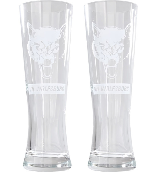 VfL Wolfsburg Weizenglas Wolf 2er Set Fussball Grün