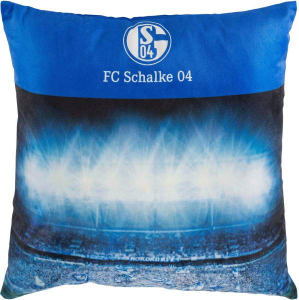 FC Schalke 04 S04 Kissen LED Arena Fußball Blau