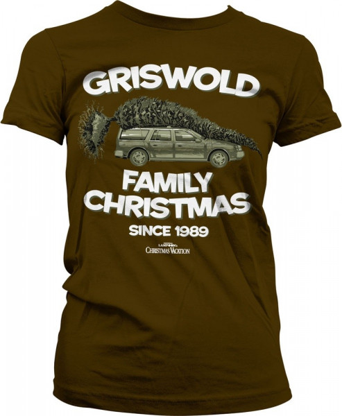 National Lampoon's Christmas Vacation Griswold Family Christmas Girly Tee Damen T-Shirt Brown