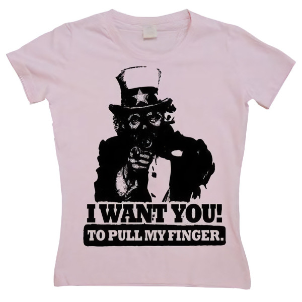 Tokigt Damen I Want You To Pull My Finger Girly Tee SH-5-15279-H25-5