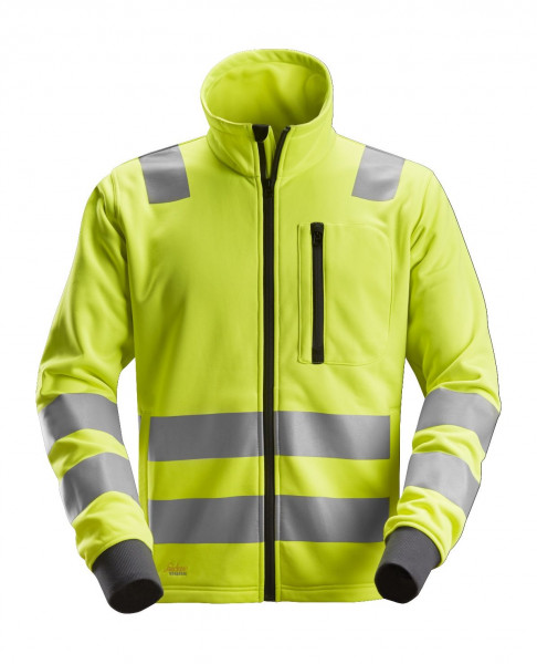 Snickers AllroundWork Hi-Vis Arbeitsjacke m. Reißverschluss, Kl. 2/3, EN 20471 High-Vis Gelb