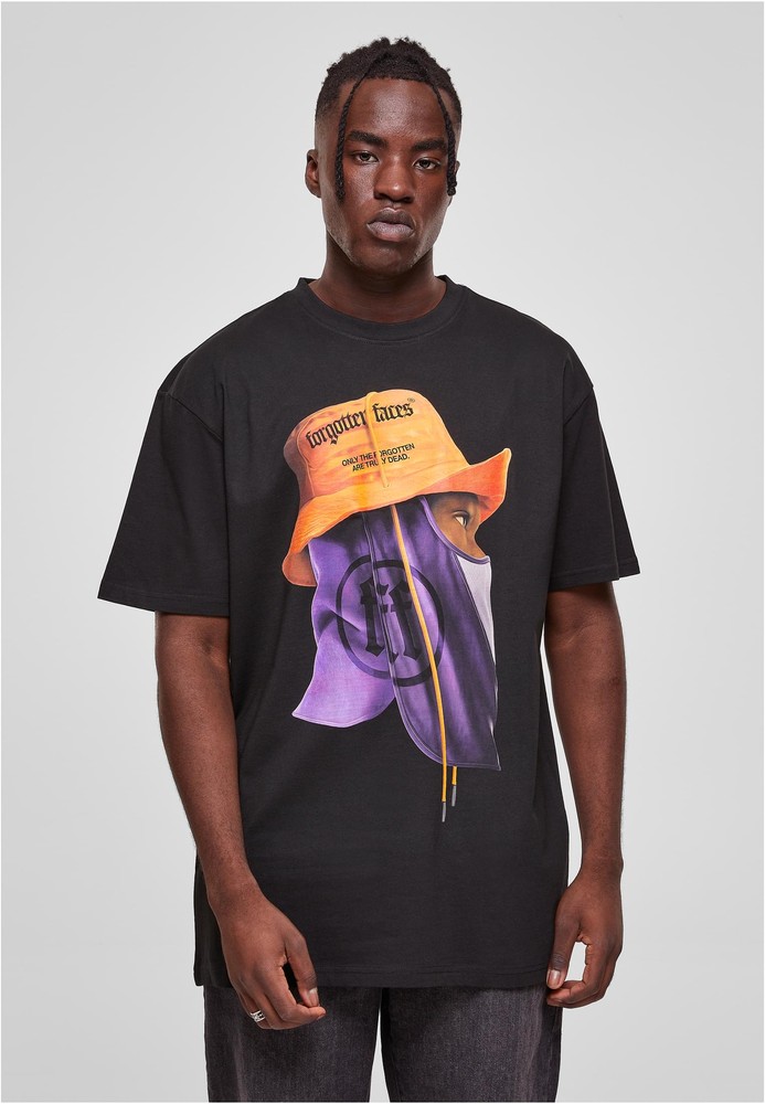 Forgotten Faces T-Shirt Head Gear Heavy Oversized Tee Black | T