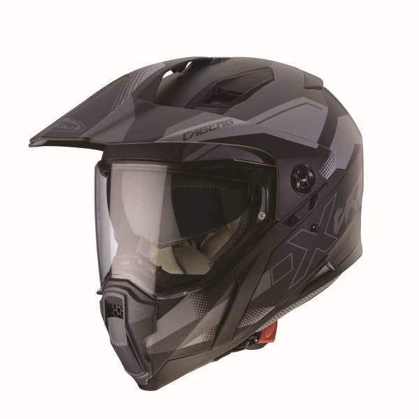 Caberg Motorrad Helm Enduro Xtrace Spark matt Black/Silver