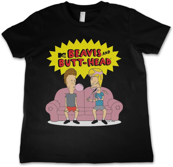 Beavis and Butt-Head Kids T-Shirt Kinder Black