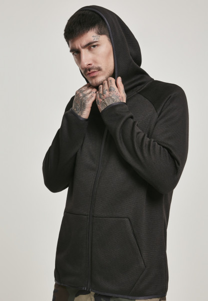 Urban Classics Hoodie Zip Knit Fleece Zip Hoody Black