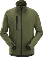 Snickers Fleecejacke AllroundWork, Fleece Arbeitsjacke mit Reißverschluss Khaki/Grün