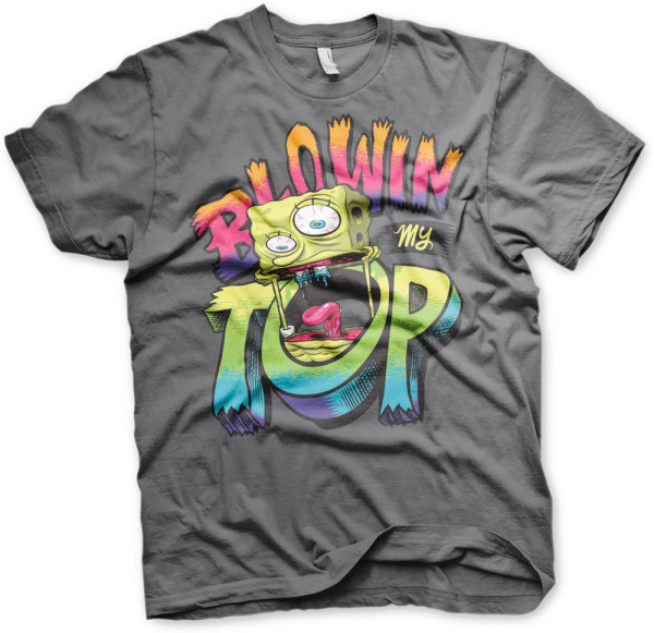 Spongebob Blowin My Top T-Shirt Dark-Grey