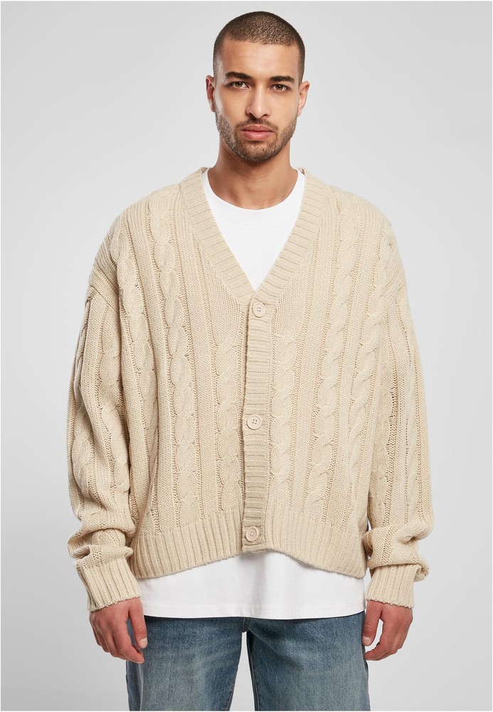 Urban Classics Strickjacke Boxy Cardigan Softseagrass - Herren / Unisex