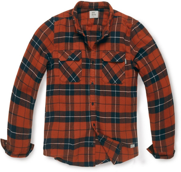 Vintage Industries Karohemd Sem Flannel Shirt Orange Check - Sem