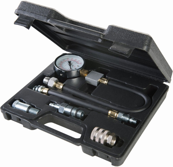 Silverline Kfz Werkzeug Kompressionsprüfer für Benzinmotoren, 5-tlg. Satz 5-tlg.