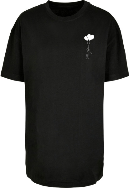 Merchcode Damen T-Shirt Ladies Love In The Air Oversized Boyfriend Tee MP0008451
