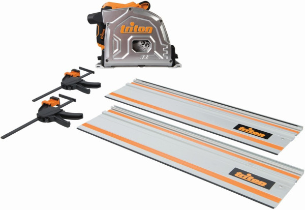 Triton Elektrosäge Tauchsäge mit Führungsschienen, 1400 W, 4-tlg. Satz TTS1400KIT