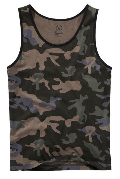 Brandit T-Shirt Tank Top in Darkcamo