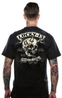 Lucky 13 T-Shirt Evil Skull Black