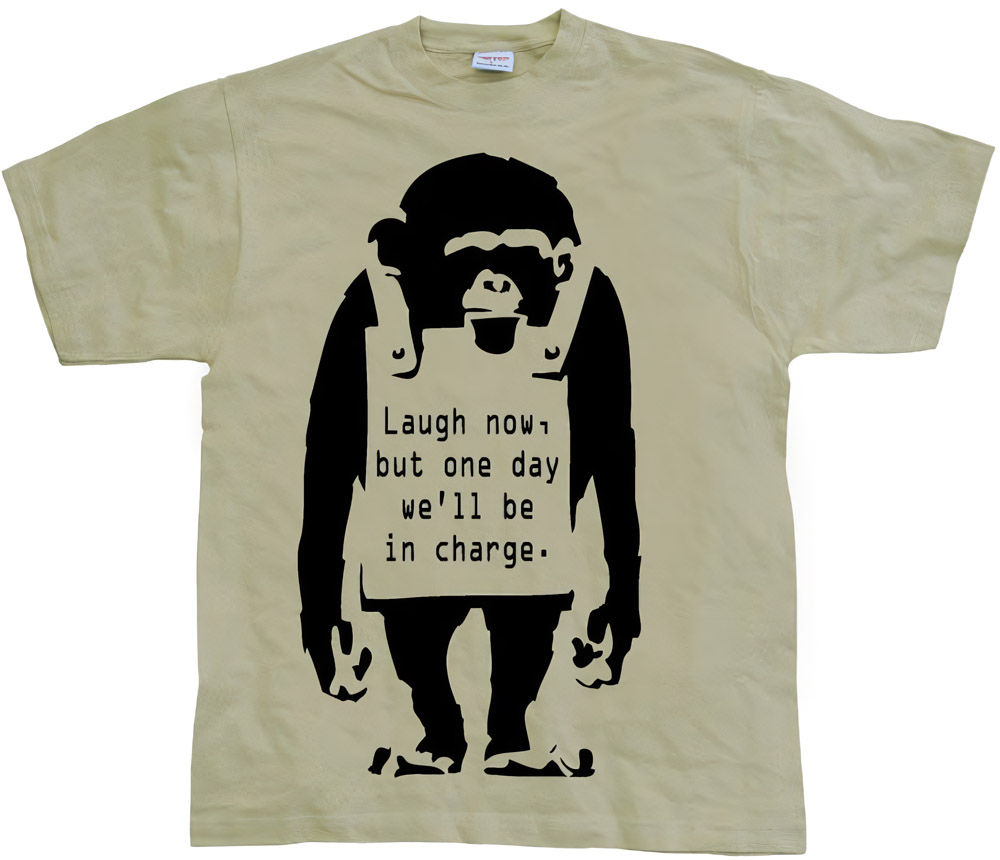 Banksy Laugh Now T-Shirt SH-1-15097-H5-12 - Herren / Unisex