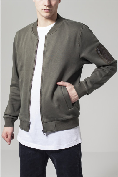 Urban Classics Bomber Jacke Sweat Bomber Jacket Black