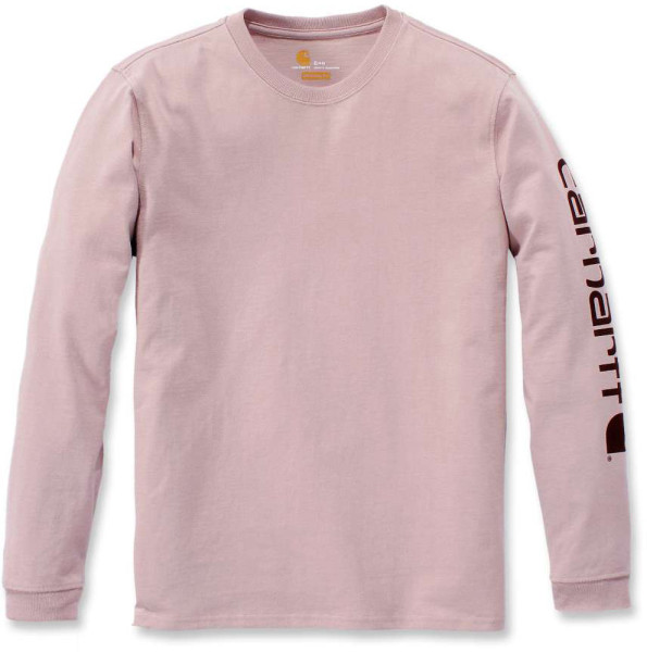 Carhartt Damen T-Shirt Workwear Logo L/S T-Shirt Rose Smoke Heather