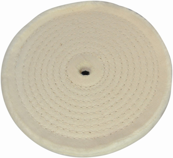 Silverline Schleifzubehör Spiralförmig abgesteppte Baumwoll-Polierscheibe 150 mm