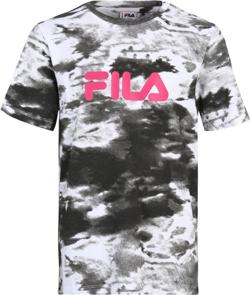 Fila Teens Unisex Kurzarmshirt Schwelm Classic Logo Tee Black Smoke AOP