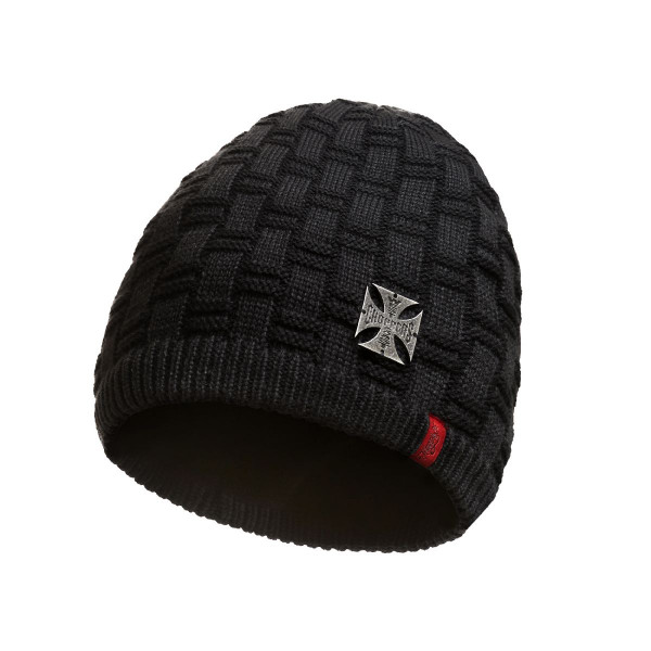 WCC West Coast Choppers Beanie Metal Patch Black