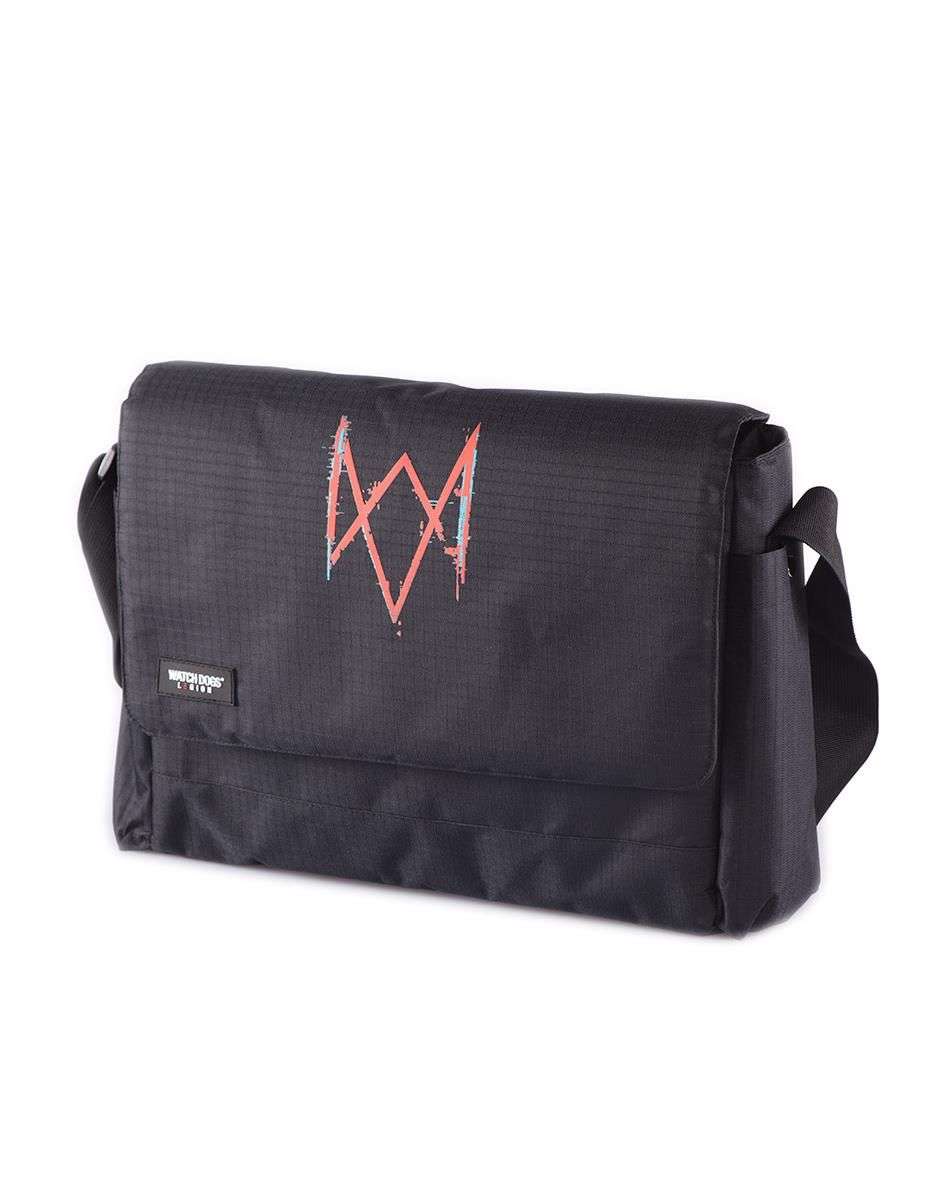 Watch Dogs Legion Messenger Bag With Patches Black Bags Backpacks Gaming Fan Merchandise kustom kult