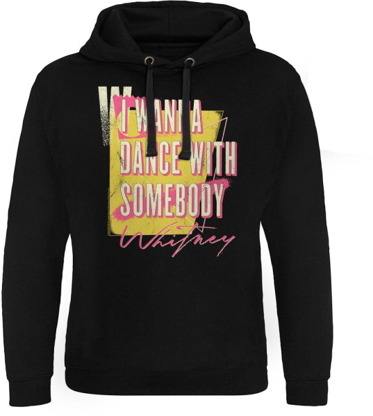 Whitney Houston I Wanna Dance With Somebody Washed Epic Hoodie PS-37-WHTN005-H97-1