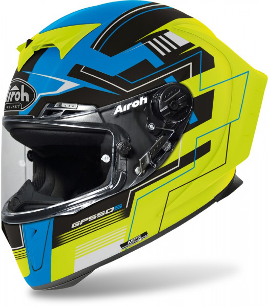 Airoh Integralhelm GP550 S Challenge Blue/Yellow Matt