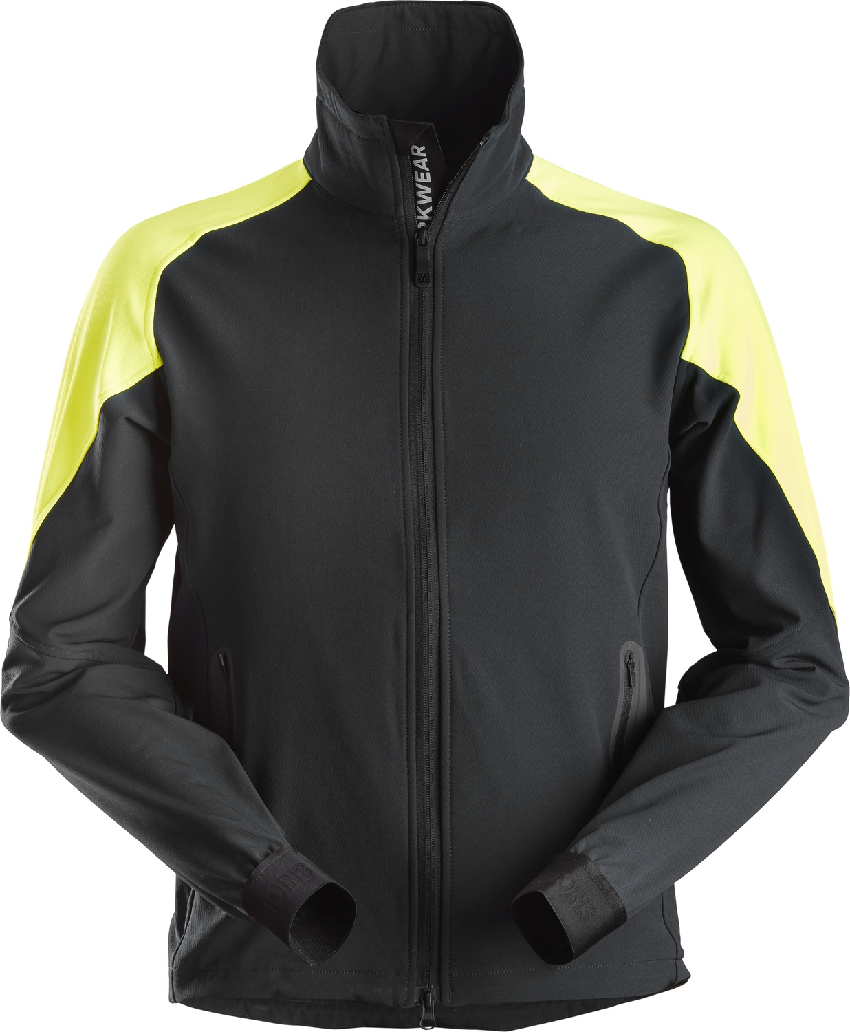 Snickers Workwear FlexiWork Neon Arbeitsjacke Schwarz/Neongelb - Herren / Unisex