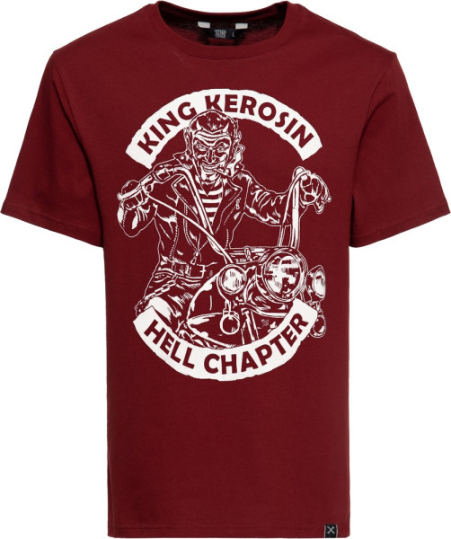 King Kerosin Classic T-Shirt KKI21008 Weinrot