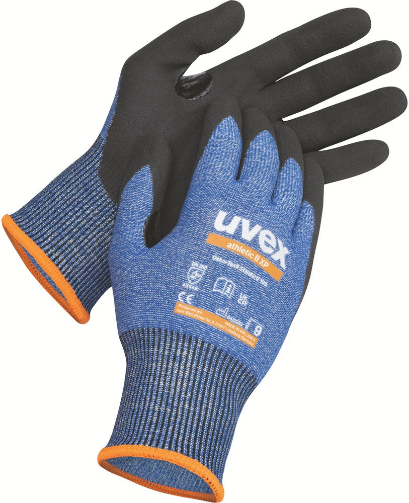 Uvex Schutzhandschuhe Athletic B Xp 60036 Schwarz, Blau 10 Paar-6 - Herren / Unisex