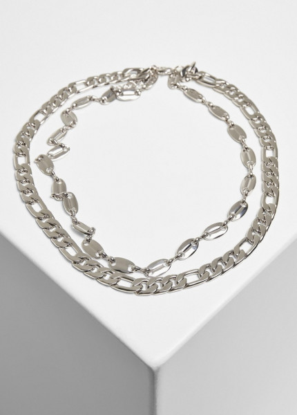 Urban Classics Kette Layering Basic Necklace Silver