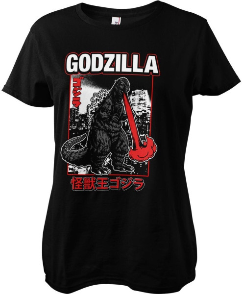 Godzilla - Atomic Breath Girly Tee Damen T-Shirt Black
