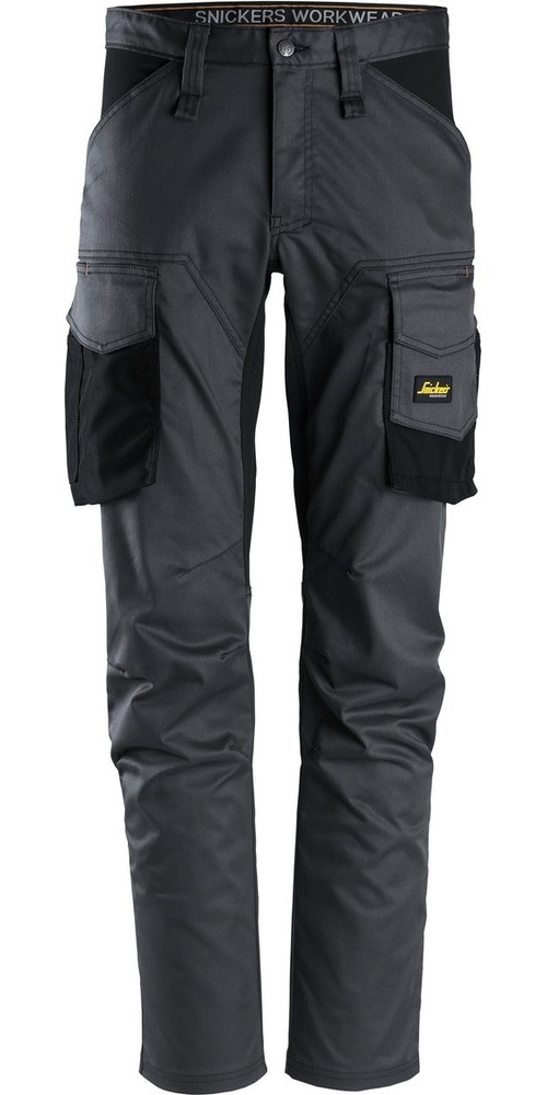 Snickers Workwear AllroundWork Stretch Arbeitshose ohne Kniepolster Stahlgrau/Schwarz - Herren / Unisex