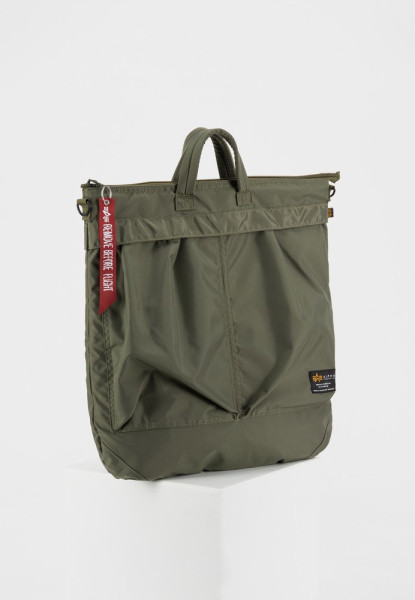 Alpha Industries Tasche Label Helmet Bag Dark Olive