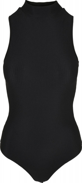 Urban Classics Damen Ladies Sleeveless Rib Turtleneck Body Black