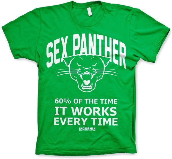 Anchorman Sex Panther T-Shirt Green