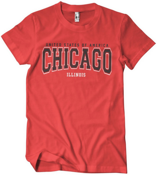 Chicago Illinois T-Shirt Red