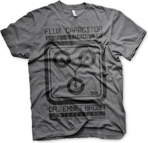 Back to the Future Flux Capacitor T-Shirt Dark-Grey