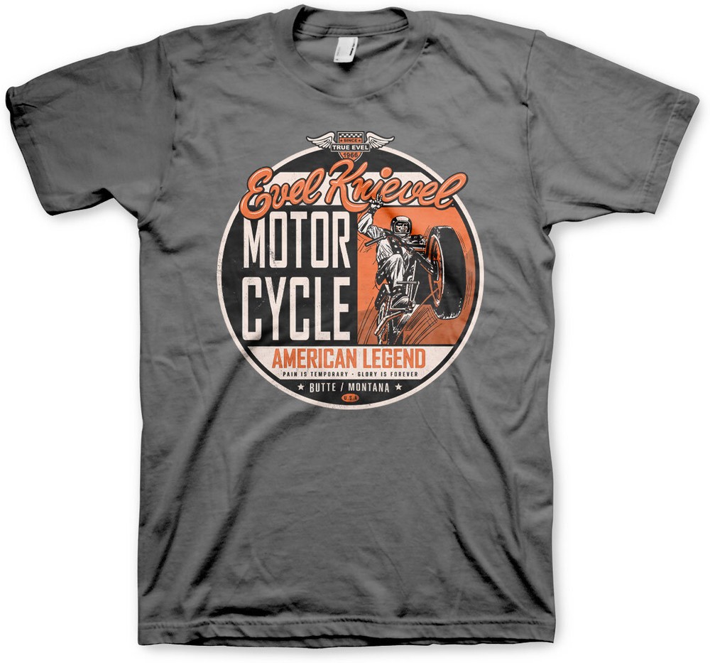 Evel Knievel American Legend T-Shirt Dark-Grau - Herren / Unisex