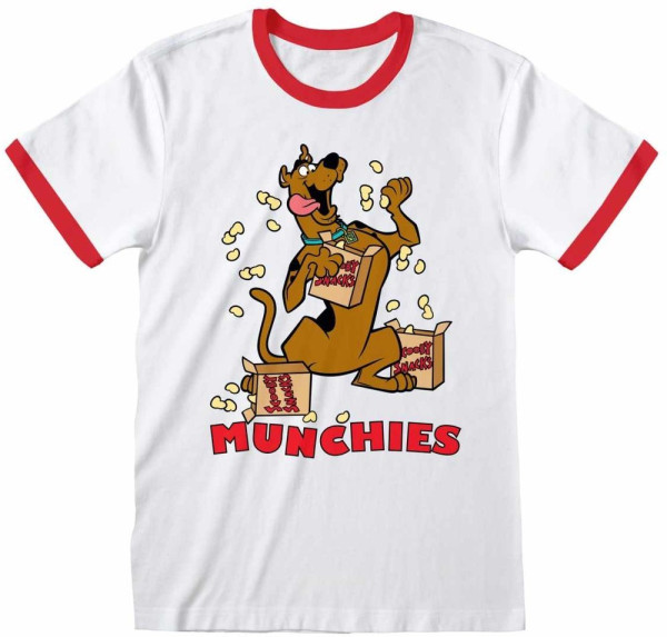 Scooby-Doo - Munchies (Unisex White Ringer T-Shirt) T-Shirt