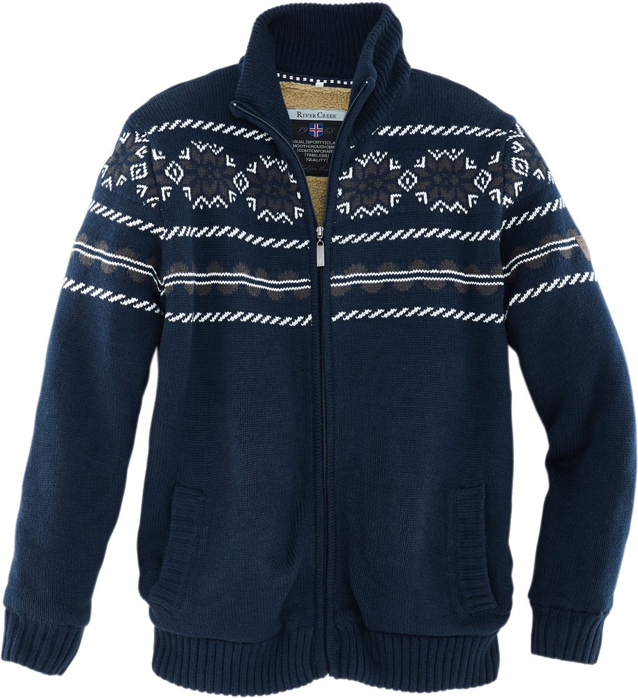 River Creek Strickcardigan Dunkelblau - Herren / Unisex