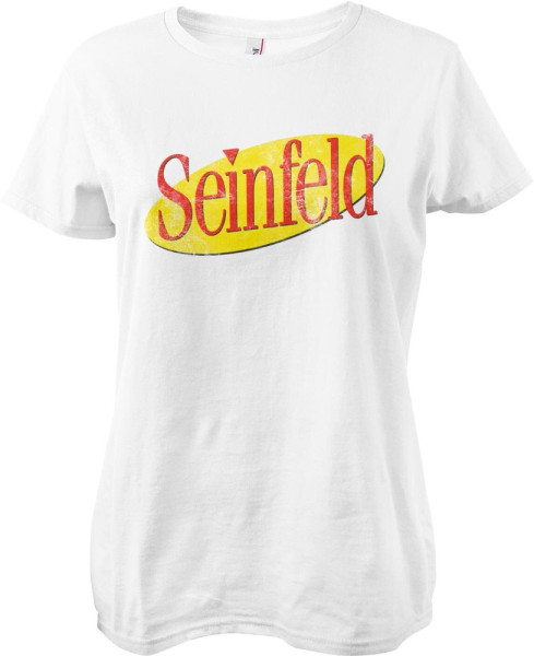 Seinfeld Washed Logo Girly Tee Damen T-Shirt White