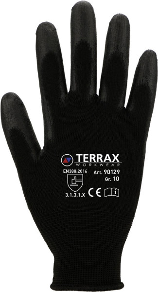 Terrax Workwear Feinstrickhandschuh Schwarz