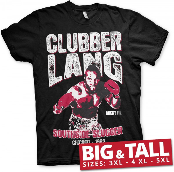 Rocky III Clubber Lang Big & Tall T-Shirt Black