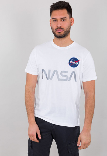 Alpha Industries NASA Reflective T T-Shirt / Unisex White