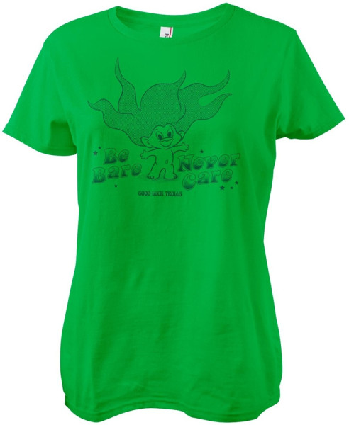 Good Luck Trolls Damen T-Shirt Be Bare Never Care Girly Tee UV-5-GLT006-H75-10