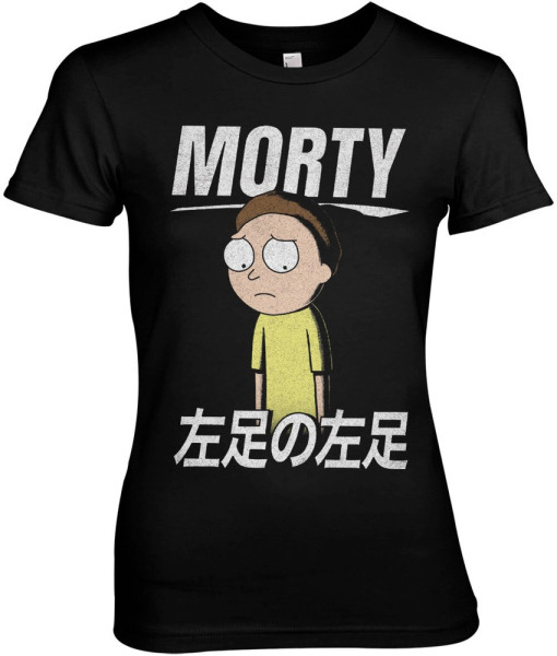 Rick And Morty Morty Smith Girly Tee Damen T-Shirt Black