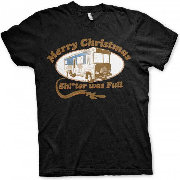 National Lampoon's Christmas Vacation Shitter Was Full T-Shirt Black