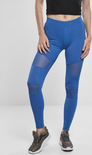 Urban Classics Damen Leggings Ladies Tech Mesh Leggings Sporty Blue